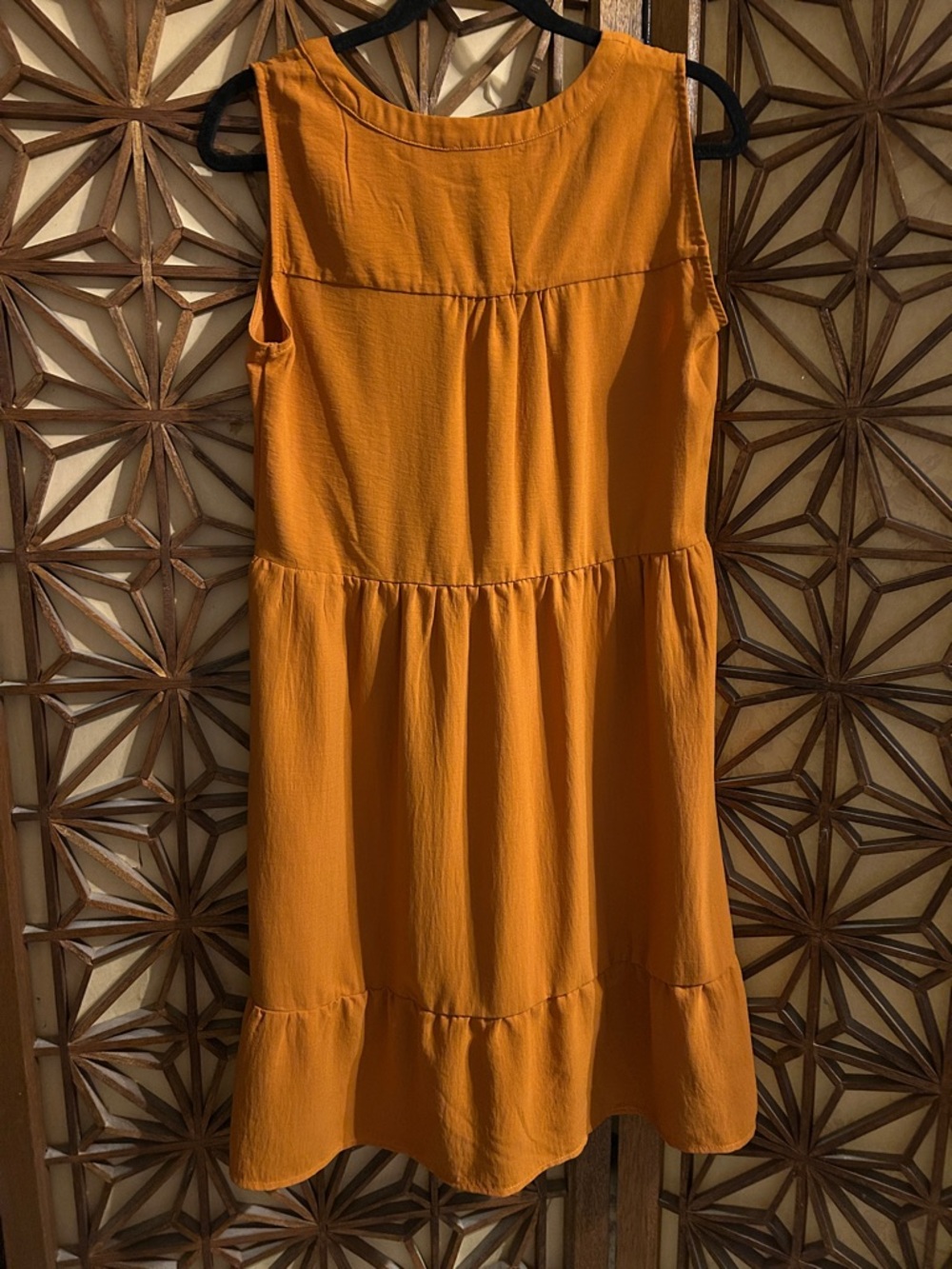 Kori Rust-Orange Button-Front Sleeveless Dress Small - Picture 3 of 3